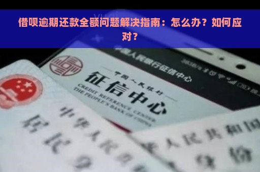 借呗逾期还款全额问题解决指南：怎么办？如何应对？