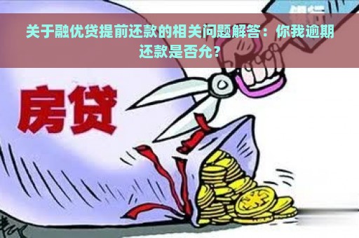 关于融优贷提前还款的相关问题解答：你我逾期还款是否允？