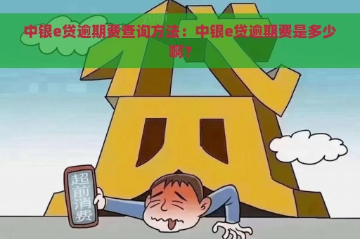 中银e贷逾期费查询方法：中银e贷逾期费是多少啊？