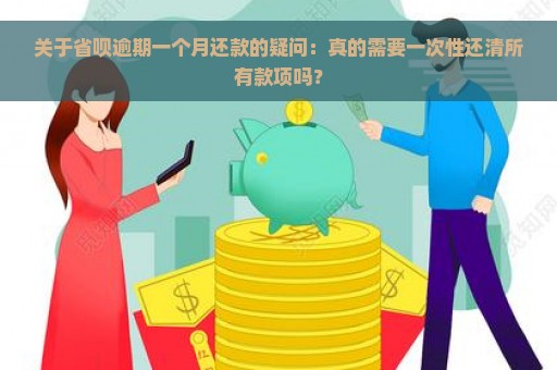 关于省呗逾期一个月还款的疑问：真的需要一次性还清所有款项吗？