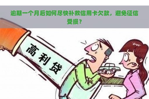 逾期一个月后如何尽快补救信用卡欠款，避免征信受损？