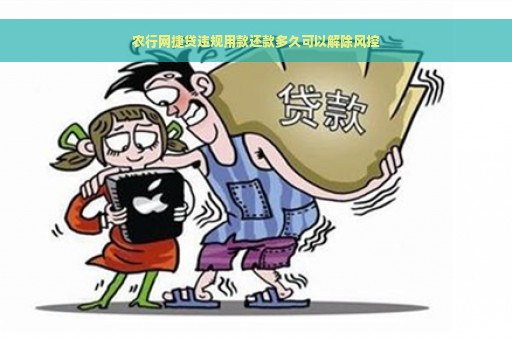 农行网捷贷违规用款还款多久可以解除风控