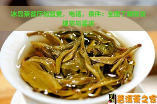 冰岛茶餐厅加盟费，电话，条件：全面了解投资细节与要求