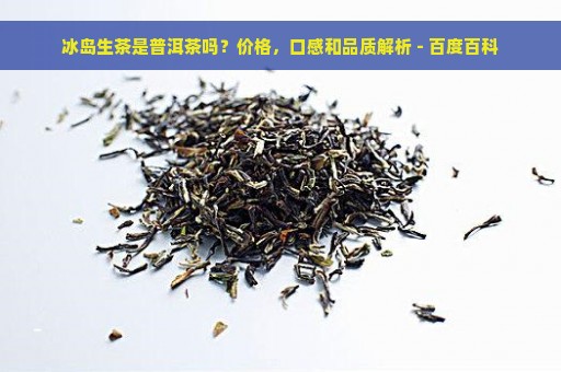 冰岛生茶是普洱茶吗？价格，口感和品质解析 - 百度百科