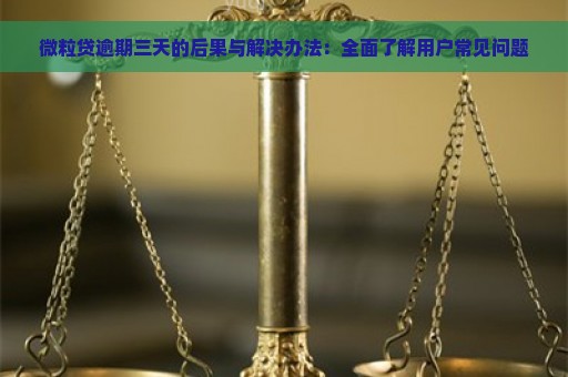 微粒贷逾期三天的后果与解决办法：全面了解用户常见问题