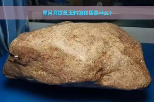 星月菩提灵玉料的材质是什么？