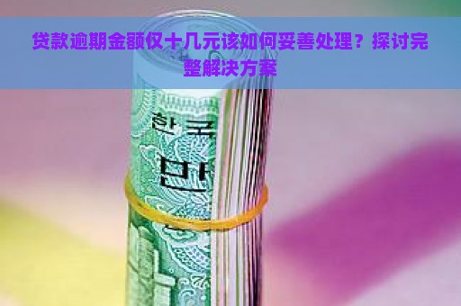 贷款逾期金额仅十几元该如何妥善处理？探讨完整解决方案