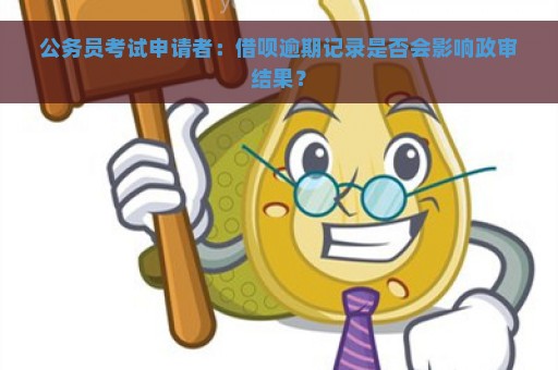 公务员考试申请者：借呗逾期记录是否会影响政审结果？