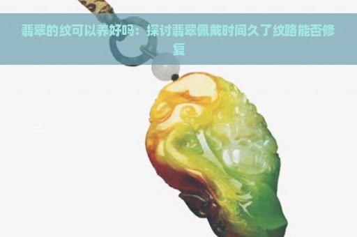 翡翠的纹可以养好吗：探讨翡翠佩戴时间久了纹路能否修复