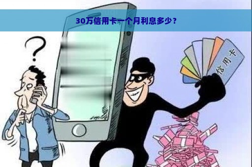 30万信用卡一个月利息多少？