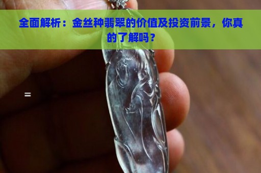 全面解析：金丝种翡翠的价值及投资前景，你真的了解吗？