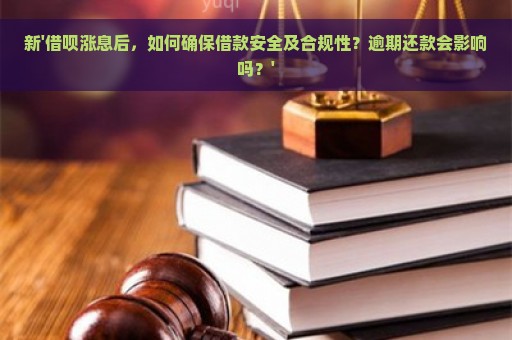 新'借呗涨息后，如何确保借款安全及合规性？逾期还款会影响吗？'