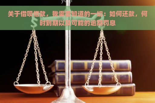 关于借呗借款，我需要知道的一切：如何还款，何时到期以及可能的逾期罚息