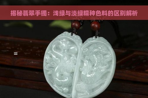 揭秘翡翠手镯：浅绿与淡绿糯种色料的区别解析