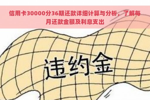 信用卡30000分36期还款详细计算与分析，了解每月还款金额及利息支出