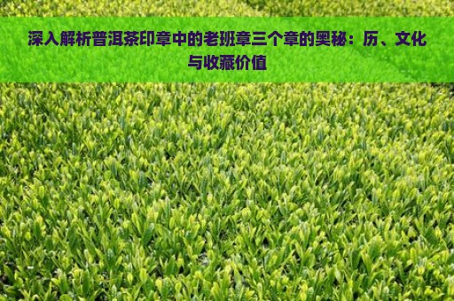 深入解析普洱茶印章中的老班章三个章的奥秘：历、文化与收藏价值