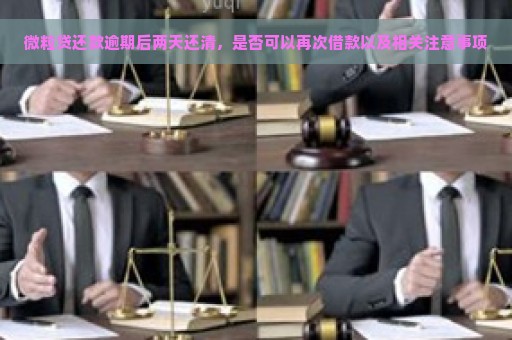 微粒贷还款逾期后两天还清，是否可以再次借款以及相关注意事项