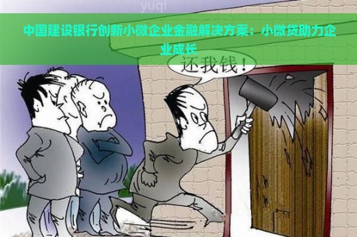 中国建设银行创新小微企业金融解决方案：小微贷助力企业成长