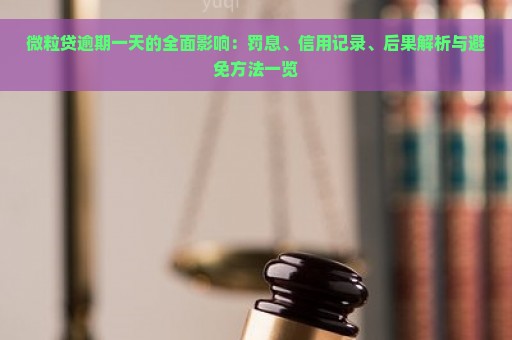 微粒贷逾期一天的全面影响：罚息、信用记录、后果解析与避免方法一览