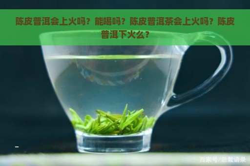 陈皮普洱会上火吗？能喝吗？陈皮普洱茶会上火吗？陈皮普洱下火么？