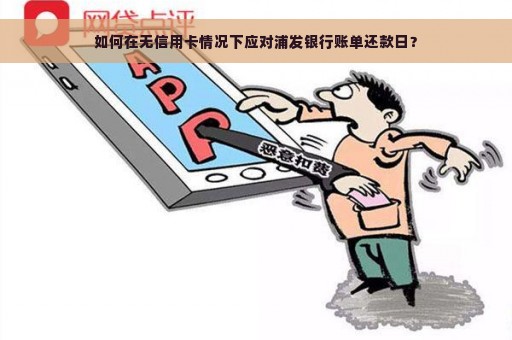 如何在无信用卡情况下应对浦发银行账单还款日？