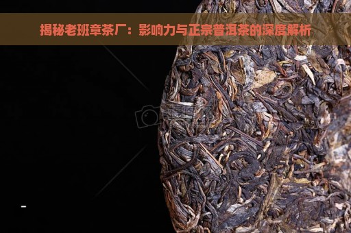 揭秘老班章茶厂：影响力与正宗普洱茶的深度解析