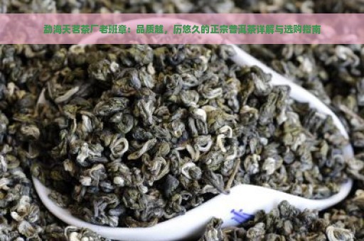 勐海天茗茶厂老班章：品质越，历悠久的正宗普洱茶详解与选购指南