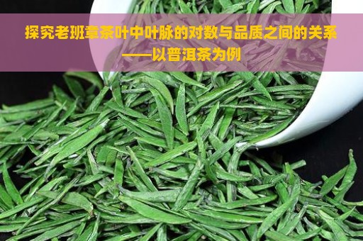 探究老班章茶叶中叶脉的对数与品质之间的关系——以普洱茶为例