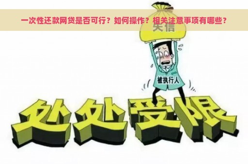 一次性还款网贷是否可行？如何操作？相关注意事项有哪些？