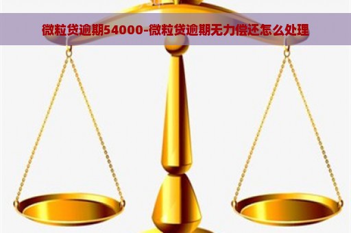 微粒贷逾期54000-微粒贷逾期无力偿还怎么处理