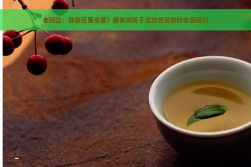 老班章：熟茶还是生茶？解答您关于这款普洱茶的全面疑问