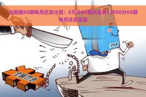 分期通60期每月还款计算：6万分60期利息及72000分60期每月还款金额