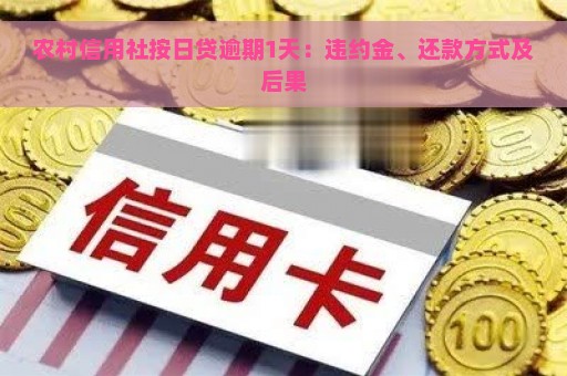 农村信用社按日贷逾期1天：违约金、还款方式及后果