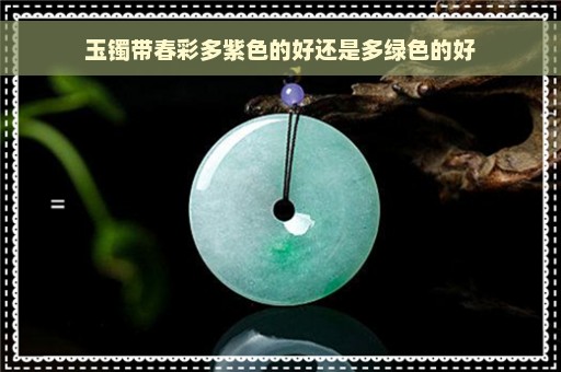 玉镯带春彩多紫色的好还是多绿色的好