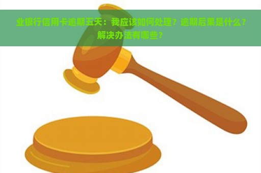 业银行信用卡逾期五天：我应该如何处理？逾期后果是什么？解决办法有哪些？