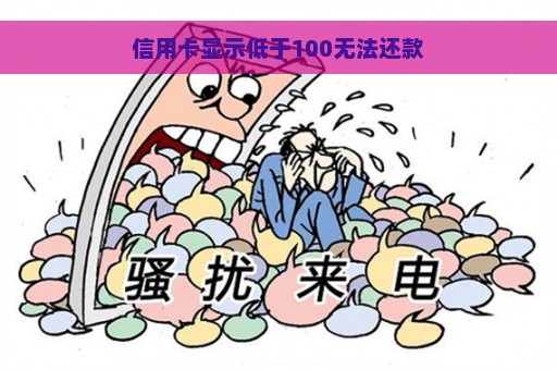 信用卡显示低于100无法还款