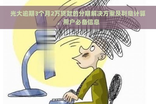 光大逾期3个月2万贷款的分期解决方案及利息计算，用户必备信息