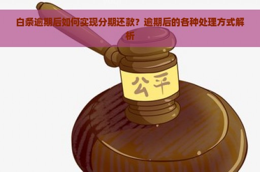 白条逾期后如何实现分期还款？逾期后的各种处理方式解析