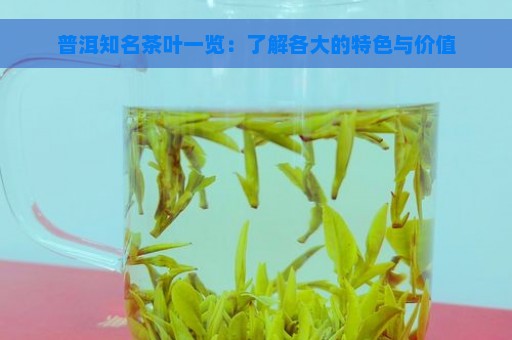 普洱知名茶叶一览：了解各大的特色与价值