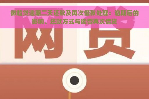 微粒贷逾期二天还款及再次借款处理：逾期后的影响、还款方式与能否再次借贷