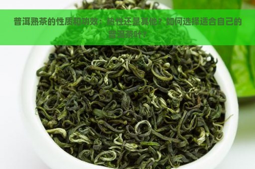 普洱熟茶的性质和功效：热性还是其他？如何选择适合自己的普洱茶叶？