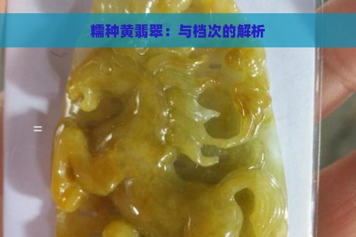 糯种黄翡翠：与档次的解析