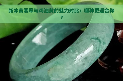 新冰黄翡翠与鸡油黄的魅力对比：哪种更适合你？