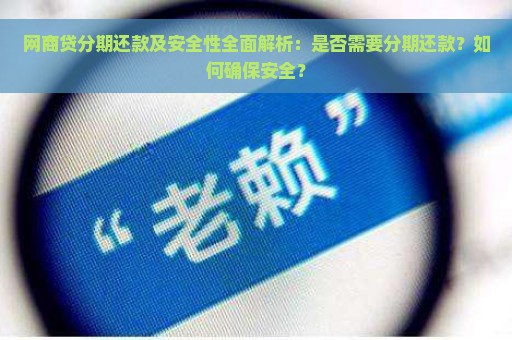 网商贷分期还款及安全性全面解析：是否需要分期还款？如何确保安全？