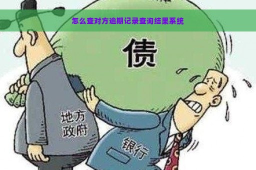 怎么查对方逾期记录查询结果系统