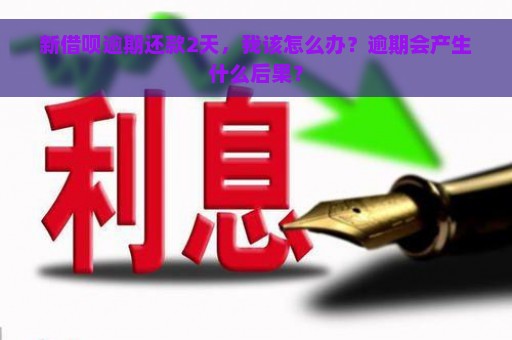 新借呗逾期还款2天，我该怎么办？逾期会产生什么后果？