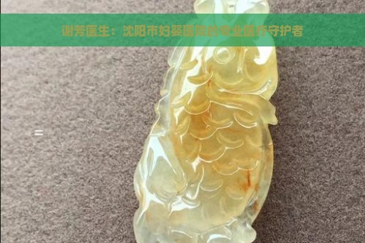 谢芳医生：沈阳市妇婴医院的专业医疗守护者