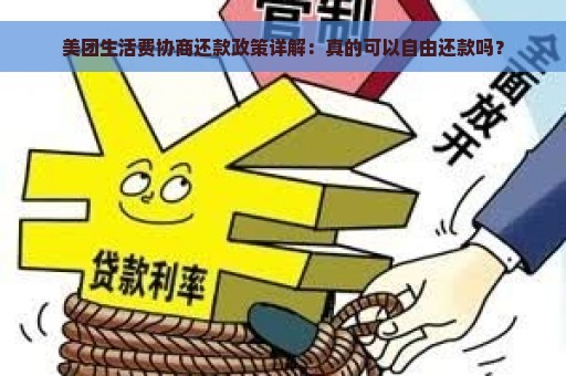 美团生活费协商还款政策详解：真的可以自由还款吗？