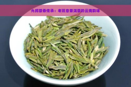 允邦茶香传承：老班章普洱茶的云南韵味