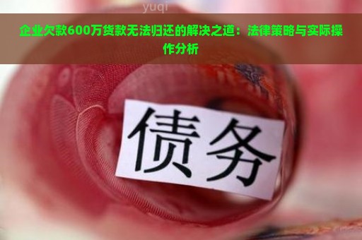 企业欠款600万货款无法归还的解决之道：法律策略与实际操作分析